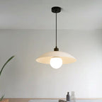 Modern White Glass Adjustable Dining Pendant Lighting
