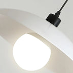 Modern White Glass Adjustable Dining Pendant Lighting