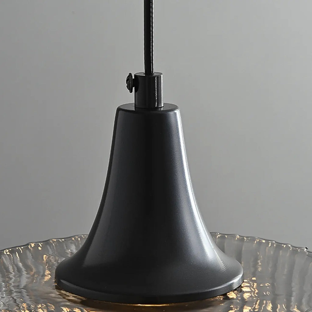 Cylinder Black Glass Hanging Pendant Light for Home Decor