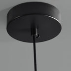 Cylinder Black Glass Hanging Pendant Light for Home Decor