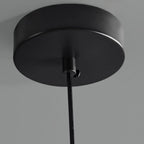 Cylinder Black Glass Hanging Pendant Light for Home Decor