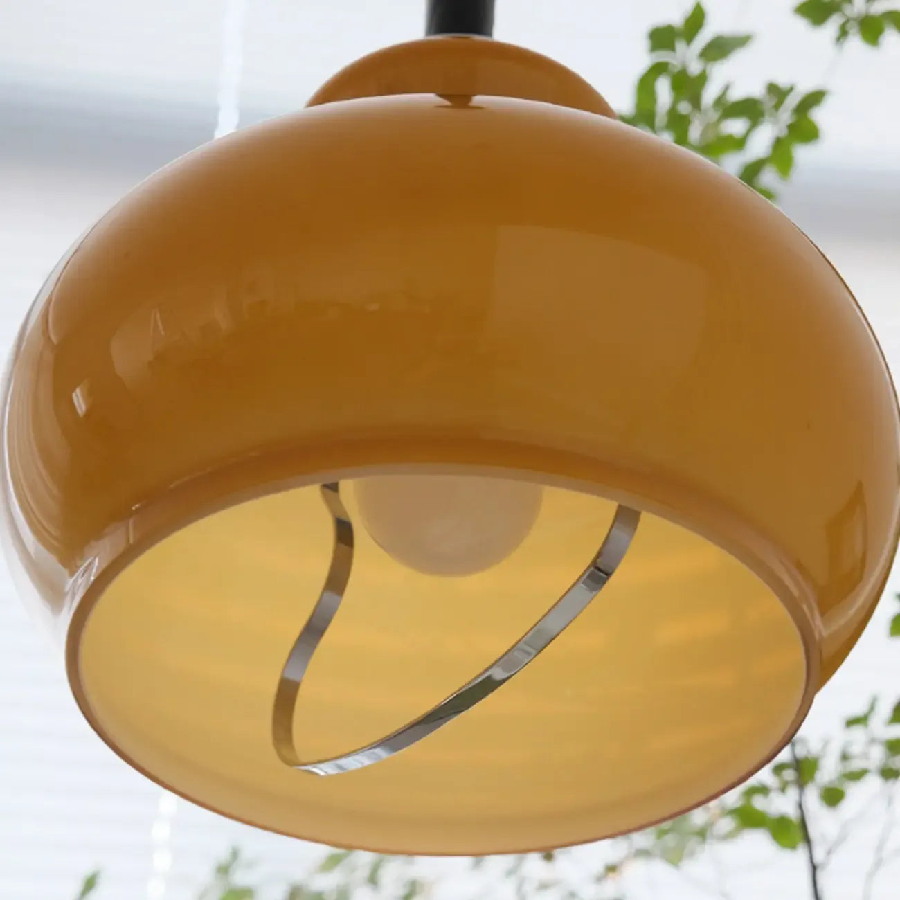 Modern Green Dome Glass Adjustable Pendant Light