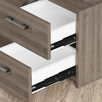 Modern White Bedside Table with 2 Storage Drawers