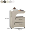 Modern White Bedside Table with 2 Storage Drawers