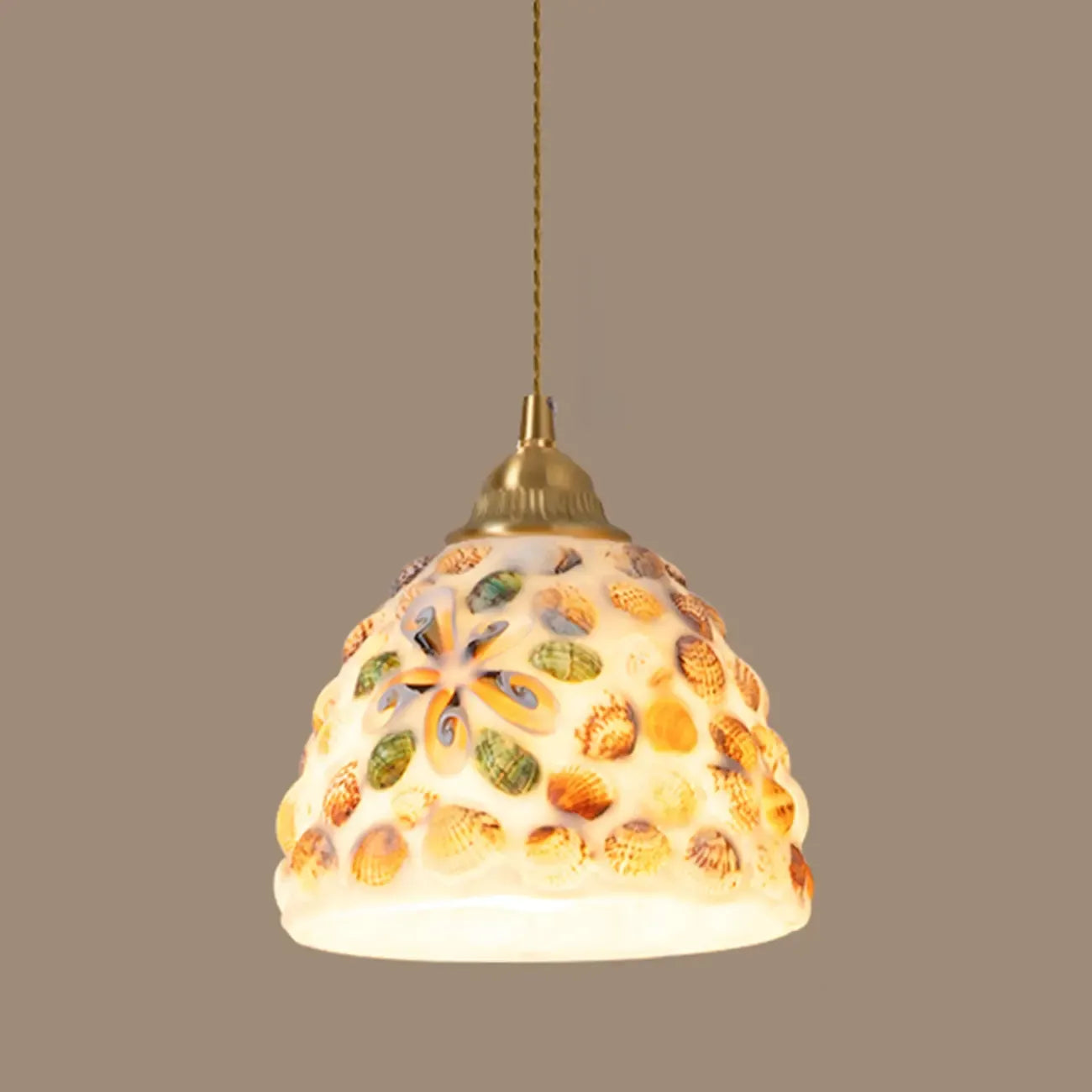 Modern Colorful Glass Pendant Light Adjustable Cord for Kitchen
