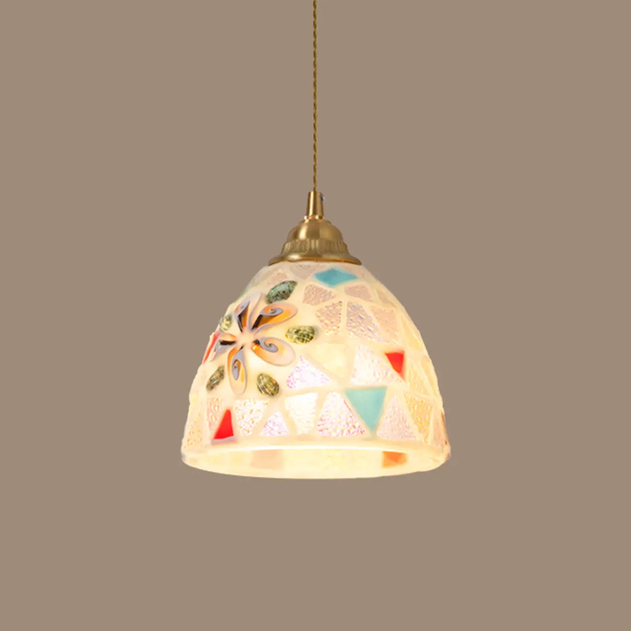 Modern Colorful Glass Pendant Light Adjustable Cord for Kitchen
