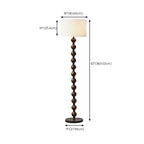 63 Modern Wood Frame Floor Lamp Plug-In for Living Room