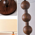 63 Modern Wood Frame Floor Lamp Plug-In for Living Room