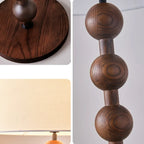 63 Modern Wood Frame Floor Lamp Plug-In for Living Room