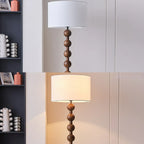 63 Modern Wood Frame Floor Lamp Plug-In for Living Room