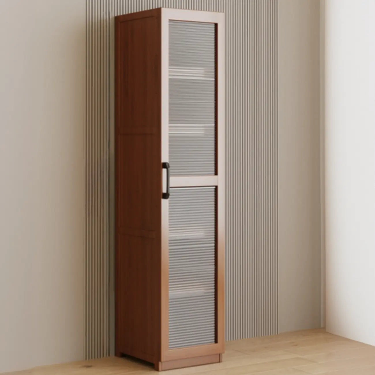 Classic 6-Tier Premium Wood Glass Door Wide Bookcase