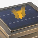 Elegant Bronze Ripple Square Solar Outdoor Post Lights