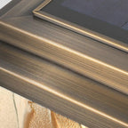 Elegant Bronze Ripple Square Solar Outdoor Post Lights