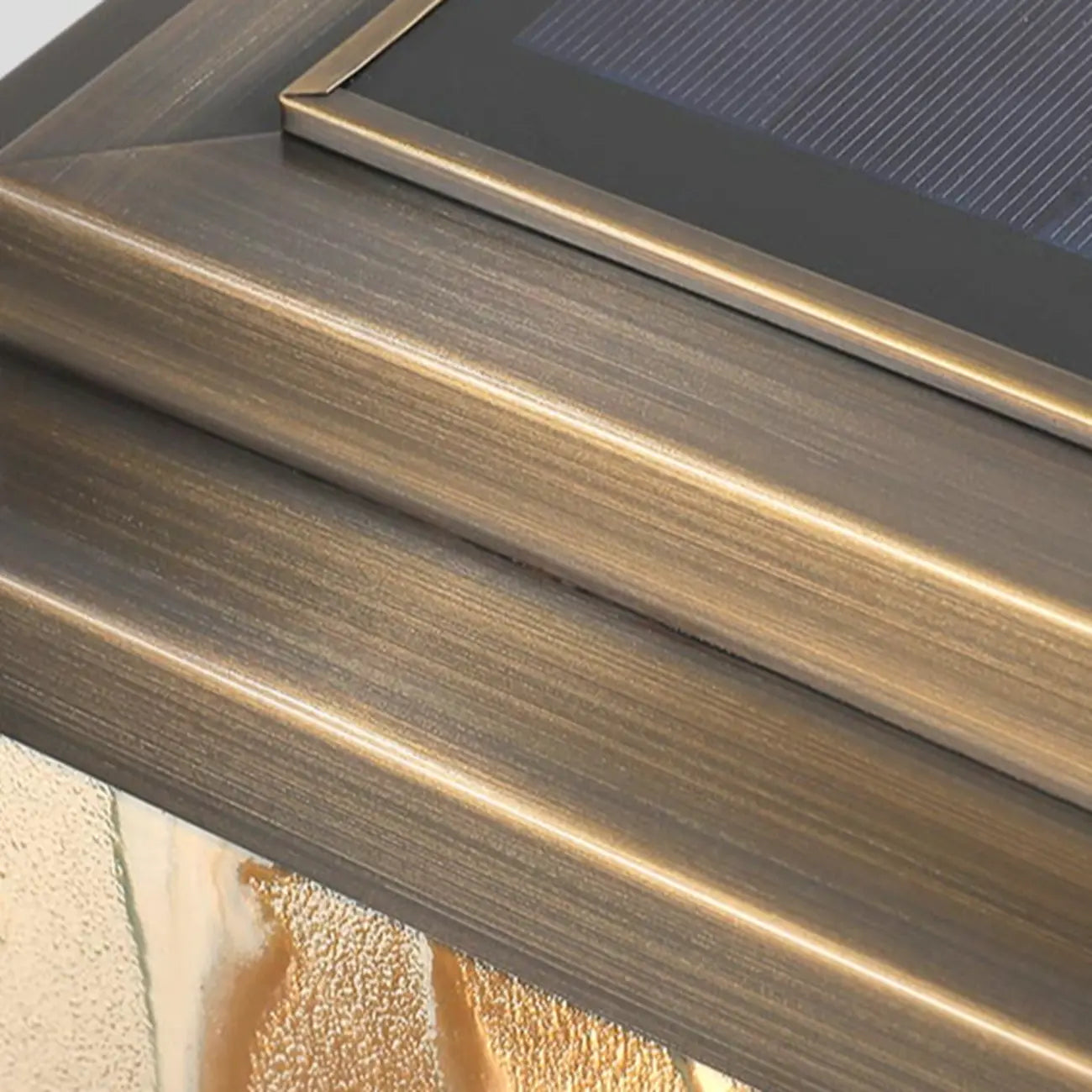 Elegant Bronze Ripple Square Solar Outdoor Post Lights