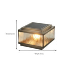 Elegant Bronze Ripple Square Solar Outdoor Post Lights