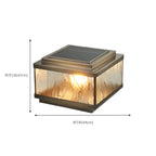 Elegant Bronze Ripple Square Solar Outdoor Post Lights