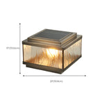 Elegant Bronze Ripple Square Solar Outdoor Post Lights