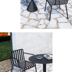 Minimalist Black Metal Small Bar Table Outdoor Table