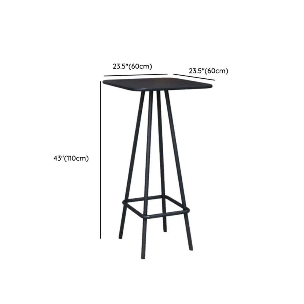 Minimalist Black Metal Small Bar Table Outdoor Table
