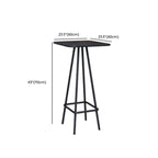 Minimalist Black Metal Small Bar Table Outdoor Table