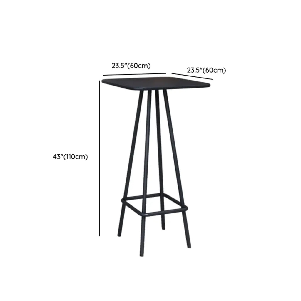 Minimalist Black Metal Small Bar Table Outdoor Table