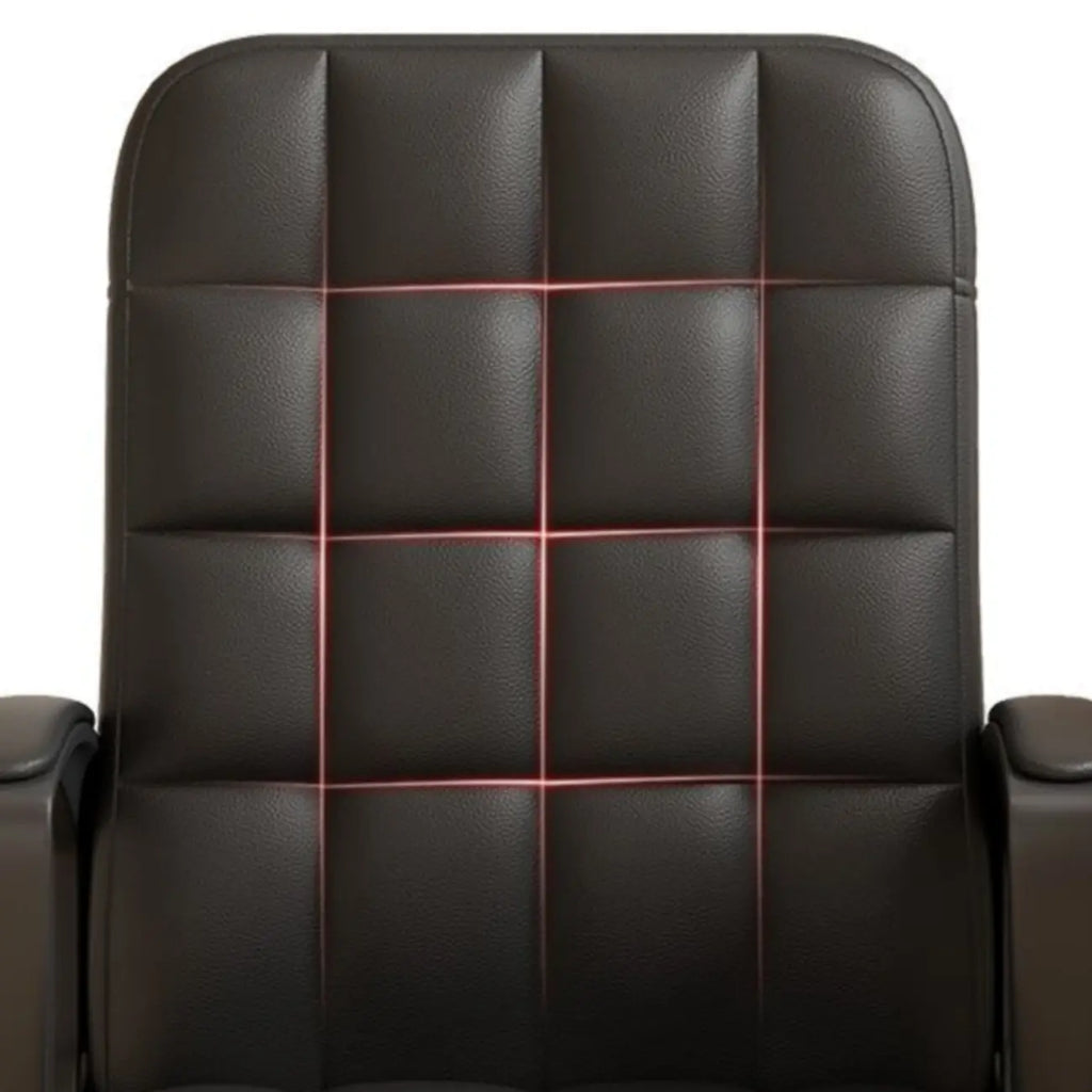 Modern Black Faux Leather Adjustable Swivel Office Chair