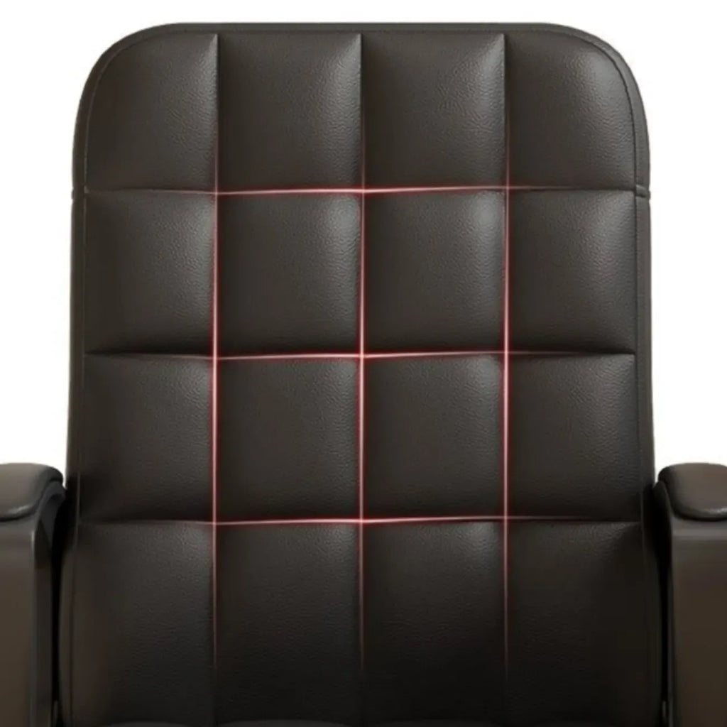 Modern Black Faux Leather Adjustable Swivel Office Chair