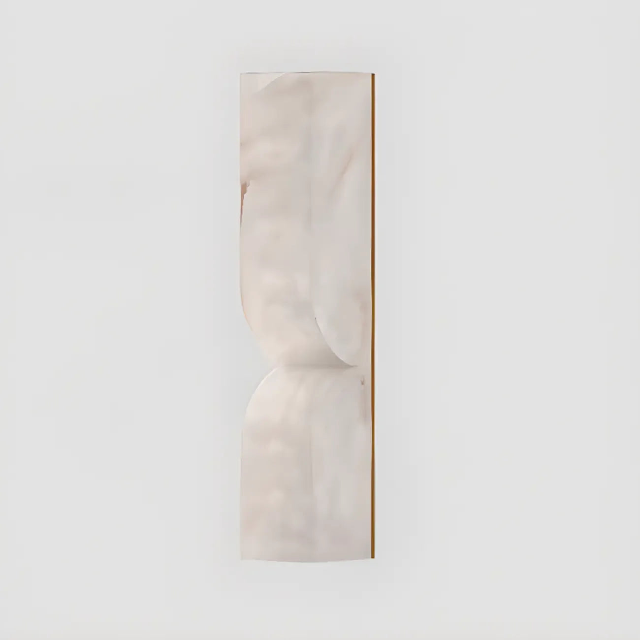 Art Deco 2-Light Curved Solid Alabaster Wall Sconce