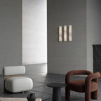 Art Deco 2-Light Curved Solid Alabaster Wall Sconce