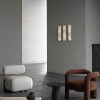 Art Deco 2-Light Curved Solid Alabaster Wall Sconce