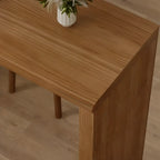 Simplistic Natural Wood 3 Cube Storage Home Bar Table