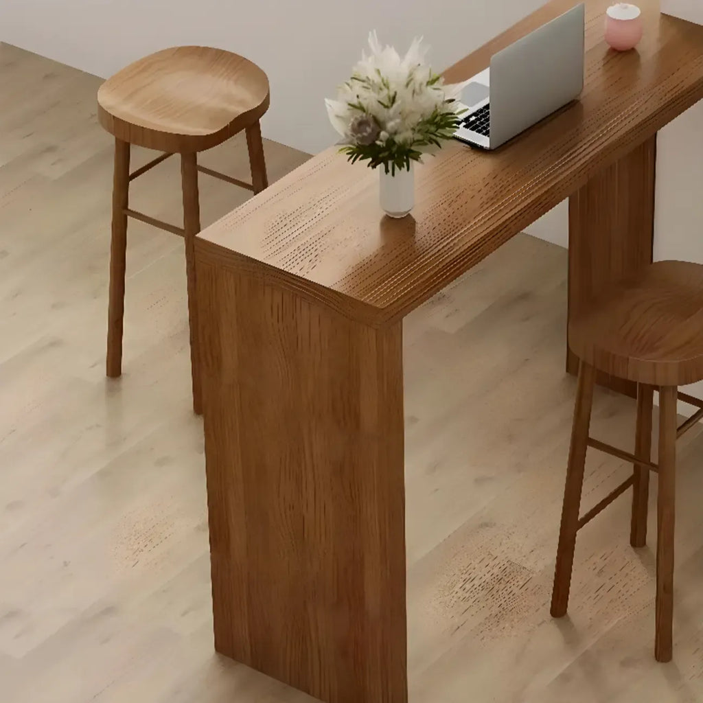 Simplistic Natural Wood 3 Cube Storage Home Bar Table