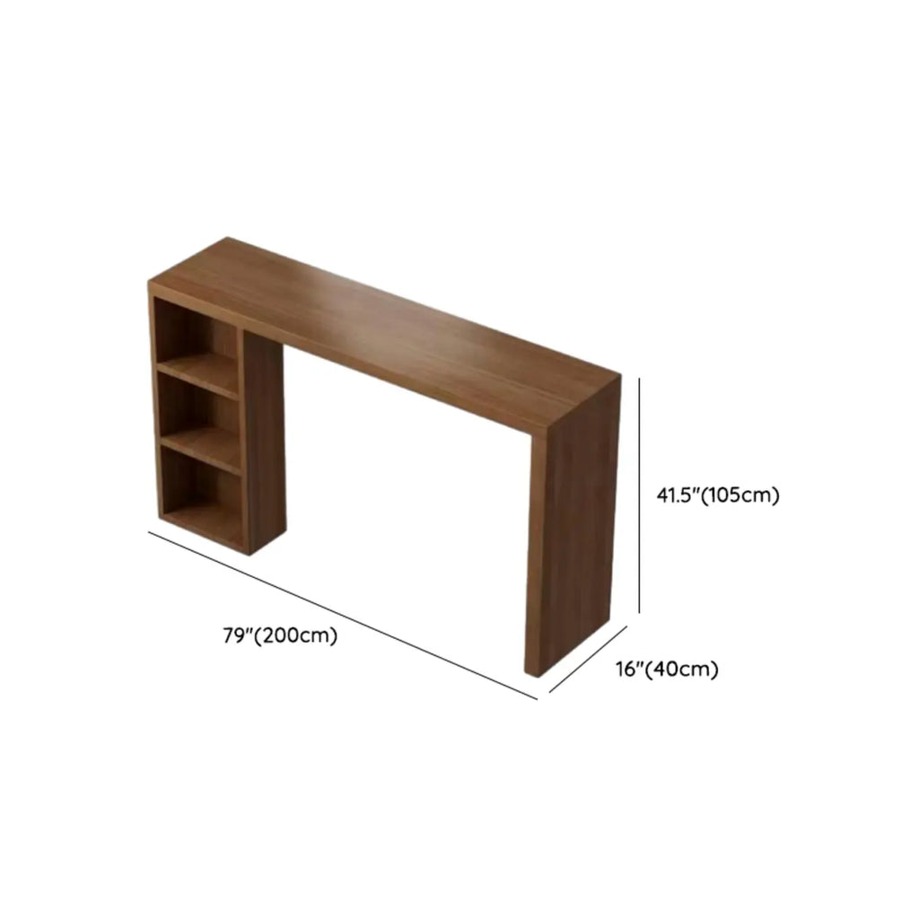 Simplistic Natural Wood 3 Cube Storage Home Bar Table