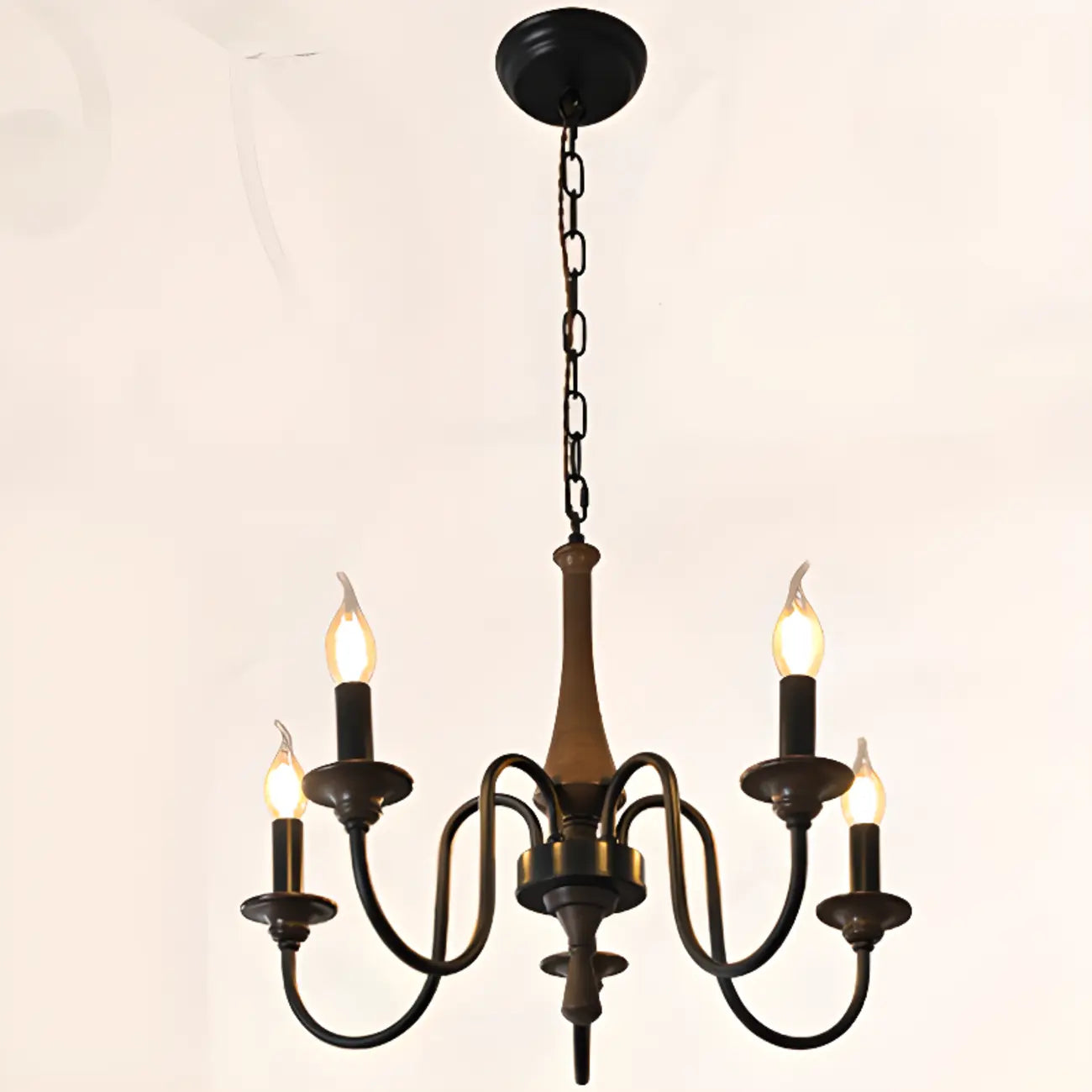 Vintage Metal Classic Candelabra Chandelier Adjustable Height