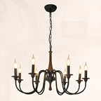 Vintage Metal Classic Candelabra Chandelier Adjustable Height
