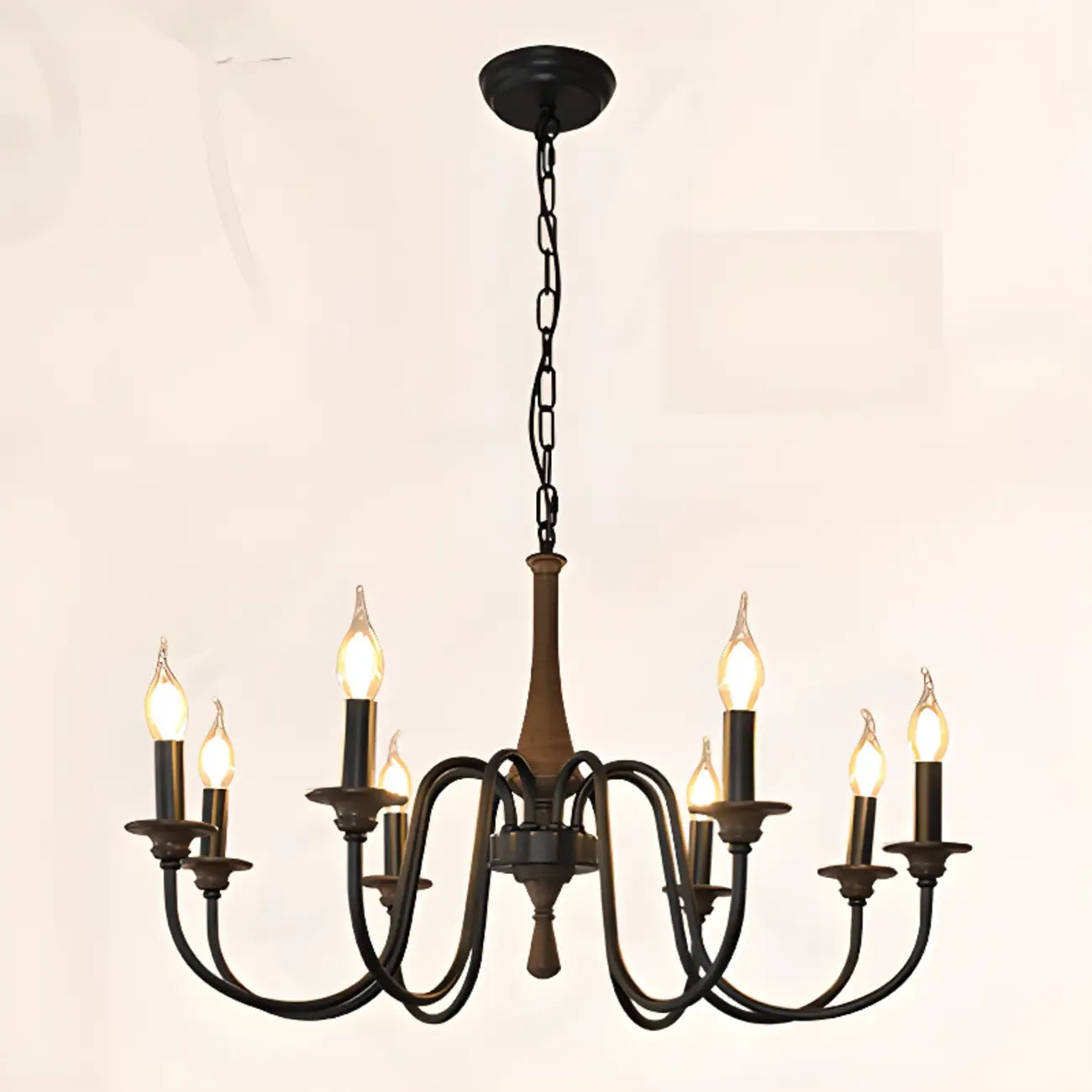 Vintage Metal Classic Candelabra Chandelier Adjustable Height