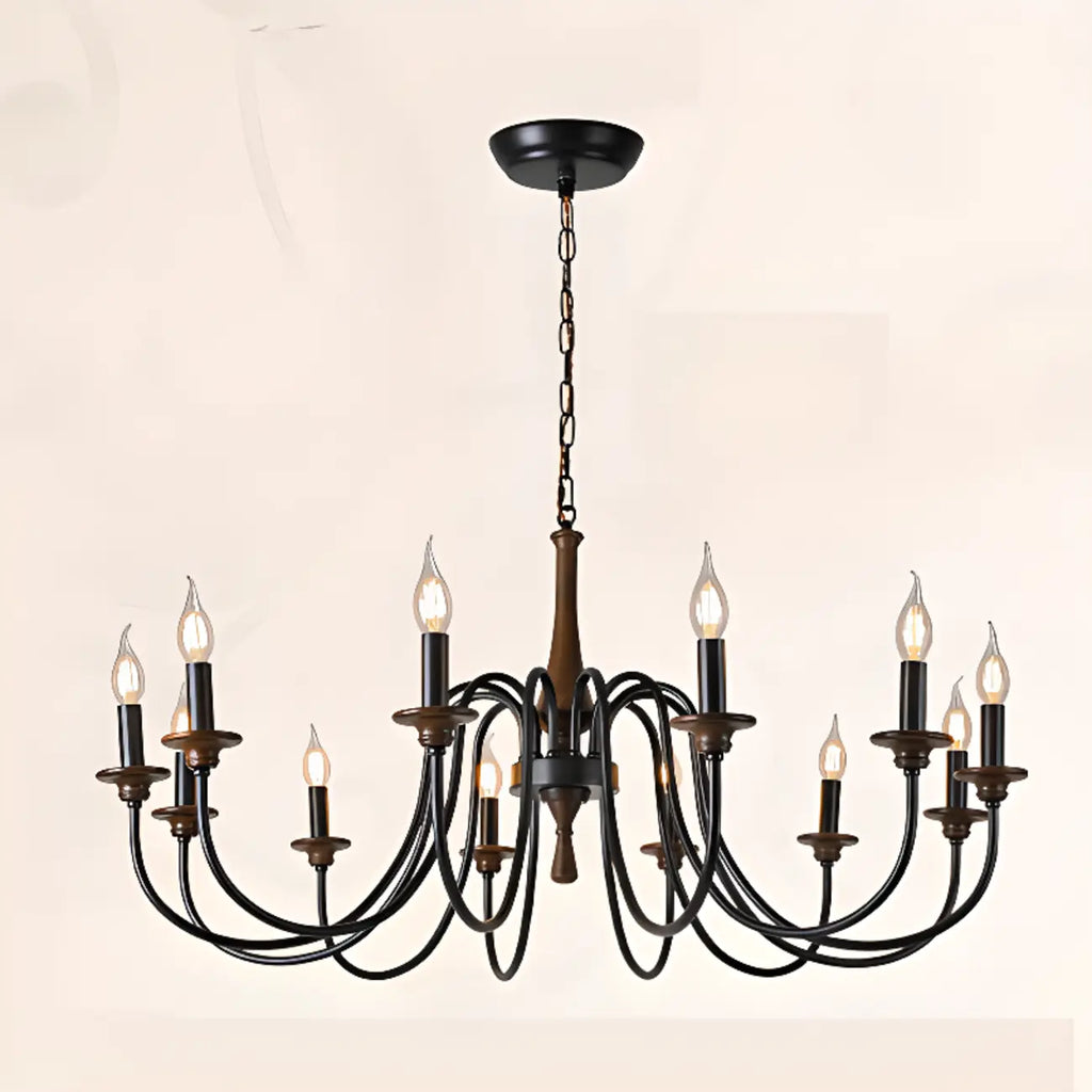 Vintage Metal Classic Candelabra Chandelier Adjustable Height