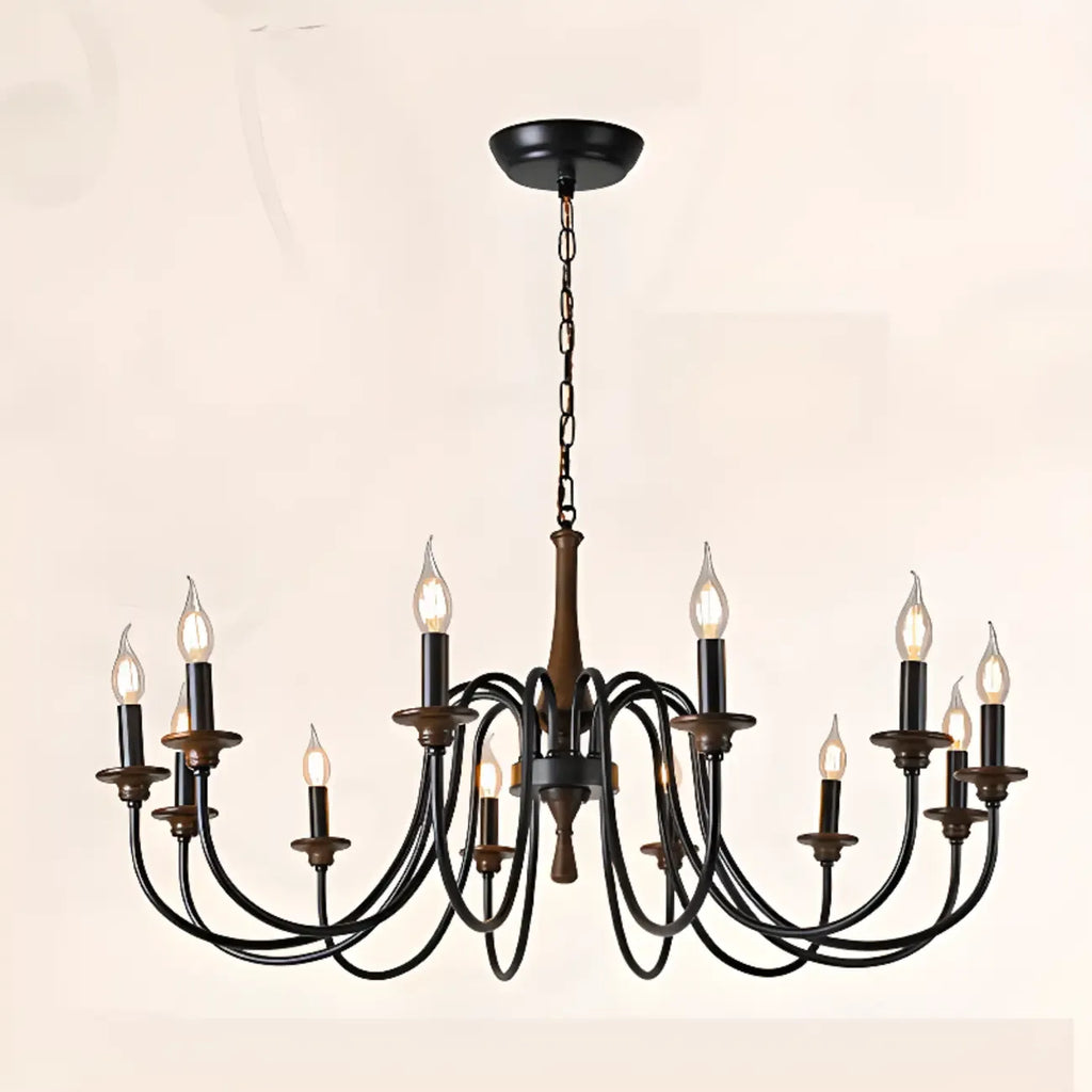 Vintage Metal Classic Candelabra Chandelier Adjustable Height