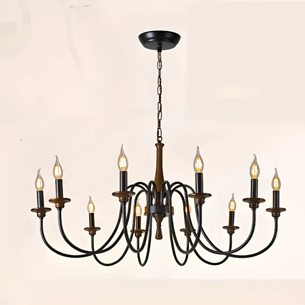 Vintage Metal Classic Candelabra Chandelier Adjustable Height