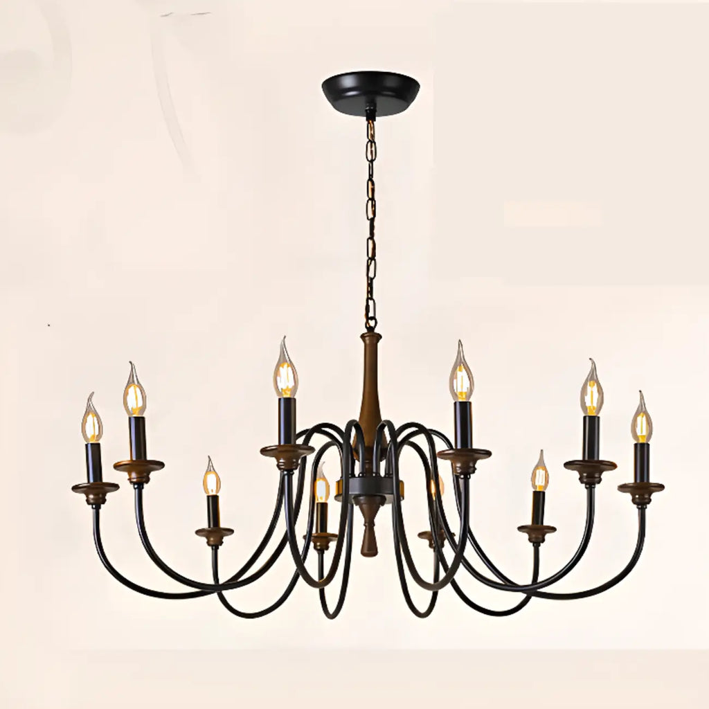 Vintage Metal Classic Candelabra Chandelier Adjustable Height