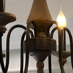 Vintage Metal Classic Candelabra Chandelier Adjustable Height