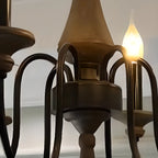 Vintage Metal Classic Candelabra Chandelier Adjustable Height