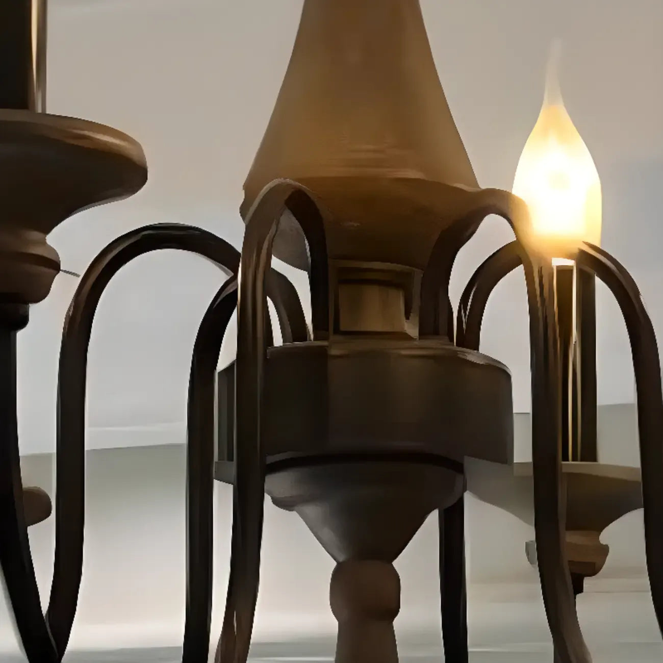 Vintage Metal Classic Candelabra Chandelier Adjustable Height