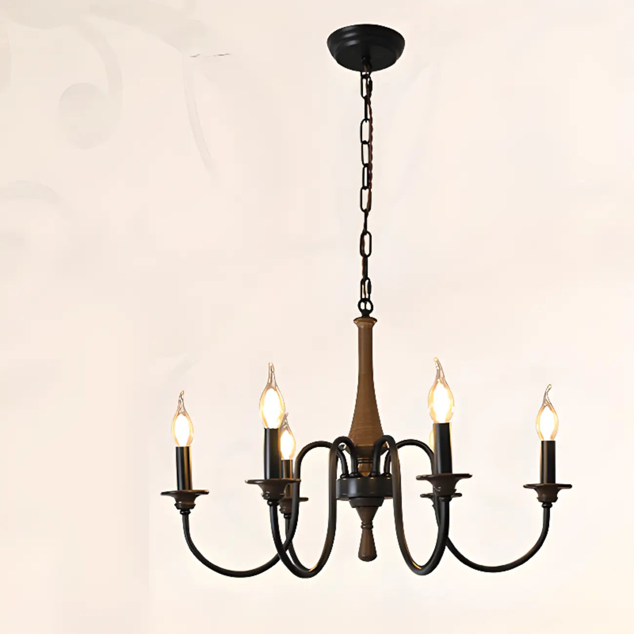 Vintage Metal Classic Candelabra Chandelier Adjustable Height