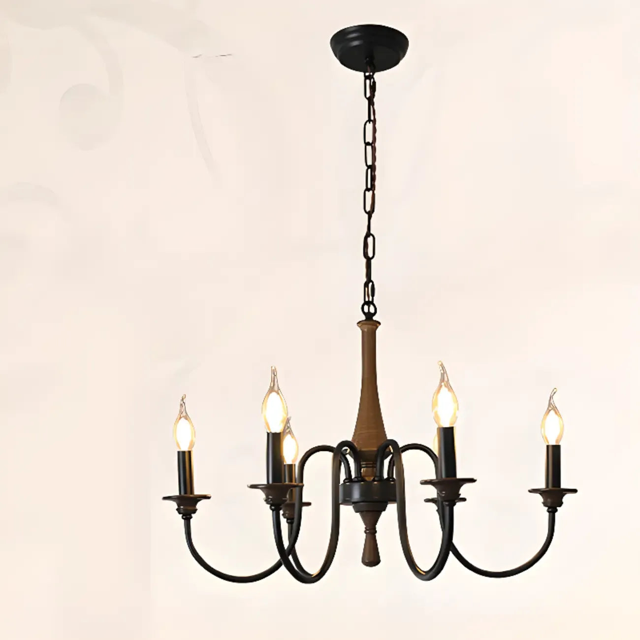 Vintage Metal Classic Candelabra Chandelier Adjustable Height