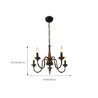 Vintage Metal Classic Candelabra Chandelier Adjustable Height