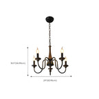 Vintage Metal Classic Candelabra Chandelier Adjustable Height