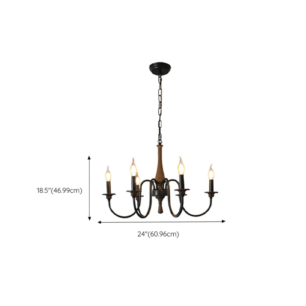 Vintage Metal Classic Candelabra Chandelier Adjustable Height