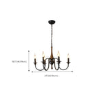 Vintage Metal Classic Candelabra Chandelier Adjustable Height
