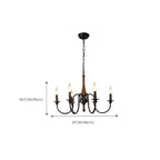 Vintage Metal Classic Candelabra Chandelier Adjustable Height